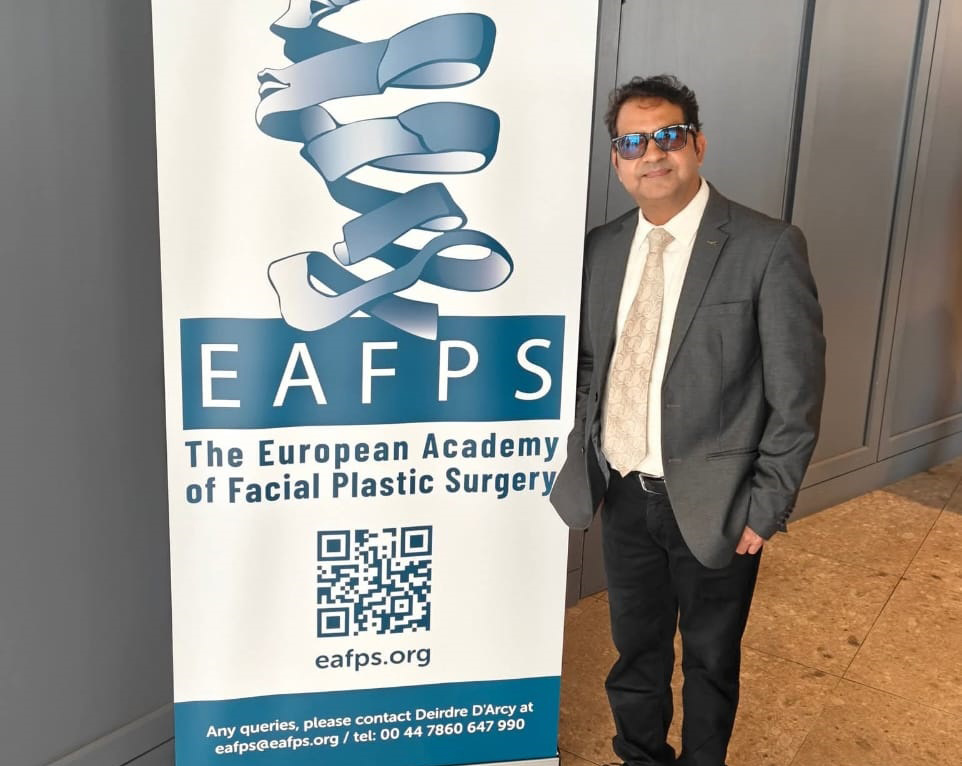 Dr Tanvar invited as international  examiner for European facial plastic board exam Dublin, Ireland.